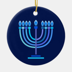 Hanukkiah glücklich Hanukkah jüdischen Urlaub Me Keramik Ornament