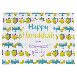 Hanukkkah moderne lustige fügen Sie Ihren Namen be Große Geschenktüte