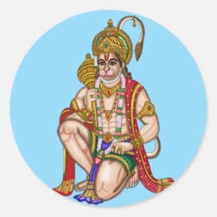 Hanuman-Aufkleber Runder Aufkleber