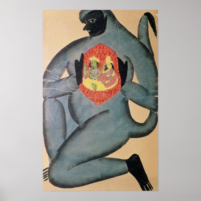 Hanuman enthüllt Rama und Sita Poster (Vorne)