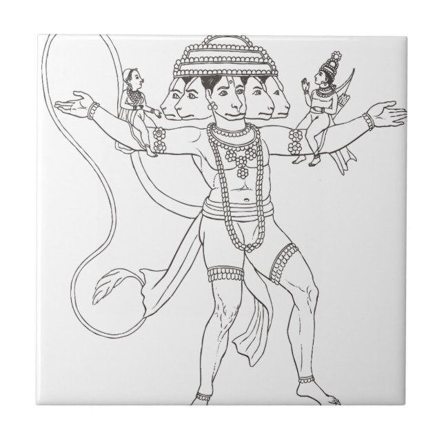 Hanuman Fliese (Vorderseite)