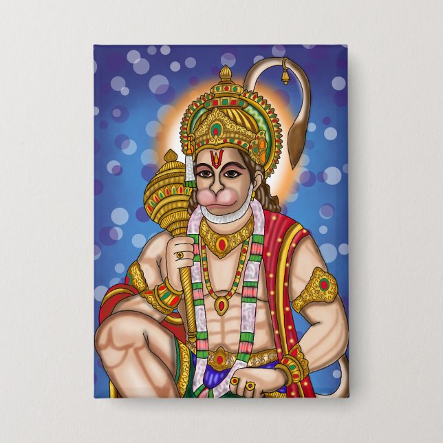 Hanuman-Knopf Button (Vorderseite)