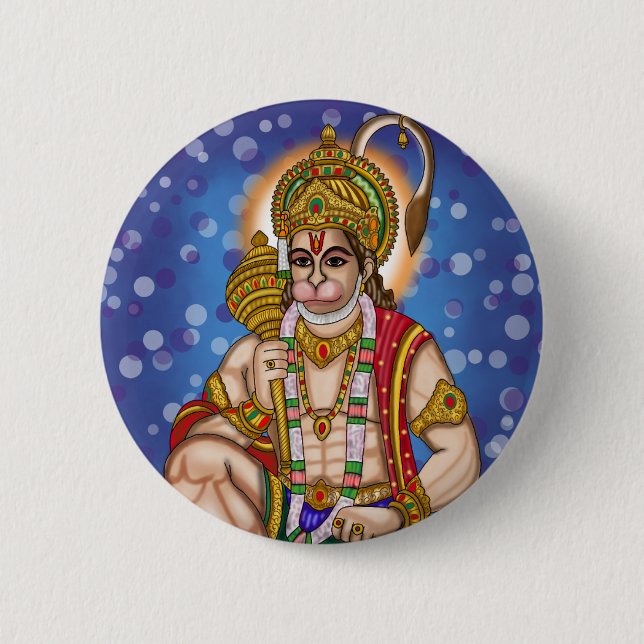 Hanuman-Knopf Button (Vorderseite)