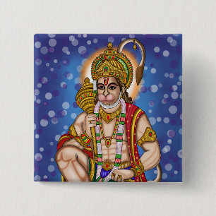 Hanuman-Knopf Button