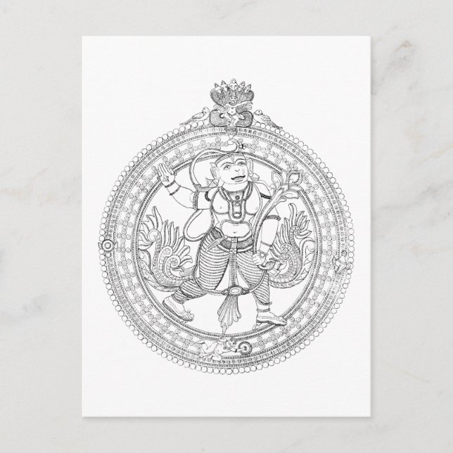 Hanuman Monkey God Postkarte (Vorderseite)