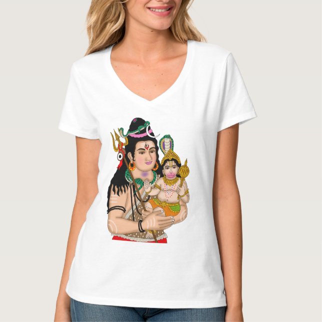 Hanuman & Shiva T-Shirt (Vorderseite)
