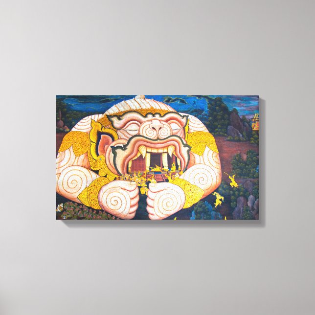 Hanuman Wrapped Canvas Leinwanddruck (Vorderseite)