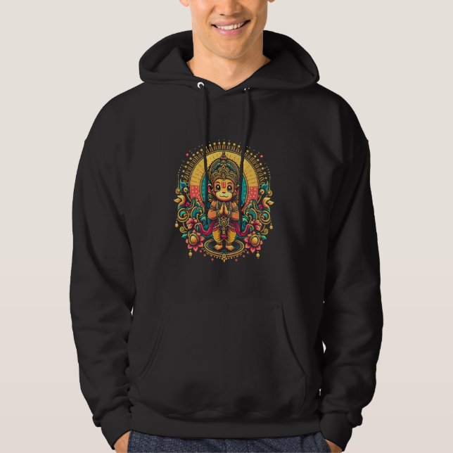Hanumanji Hanuman Hindu Monkey Gott Lover Devotee Hoodie (Vorderseite)