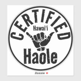 HAOLE ZERTIFIZIERTES SCHAKA HAWAII AUFKLEBER