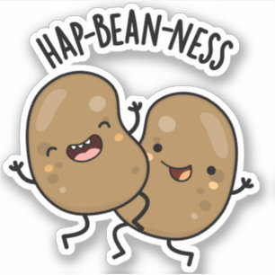Hap-bohnenartig Funny Bean Puns Aufkleber