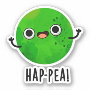 Hap-pea Funny Happy Pea Pun Aufkleber