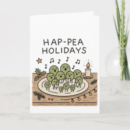 Hap-pea Holidays! Funny Christmas Card Feiertagskarte