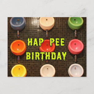 Hap Pee Birthday Postkarte