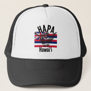 HAPA HAWAII HI Flag TRIBAL SHAKA BG Truckerkappe