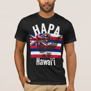 HAPA HAWAII HI Flag TRIBAL SHAKA BG Was T-Shirt