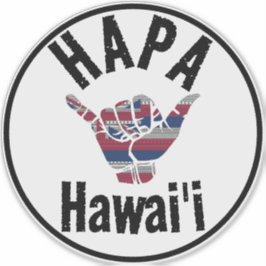 HAPA HAWAII TRIBAL HI Flag SHAKA Aufkleber