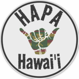 HAPA HAWAII TRIBAL Kānaka Maoli SHAKA Aufkleber