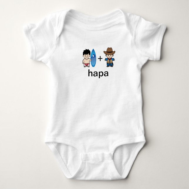 Hapa hawaiischer Vater u. amerikanischer Baby Strampler (Vorderseite)