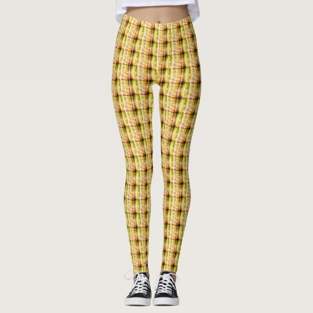 Hapa Plaid Green 1974, Leggings (Devant)