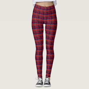 Hapa Plaid Orange 1974, Leggings