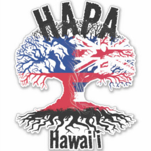 HAPA SAMOA HAWAII ROOTS AUFKLEBER