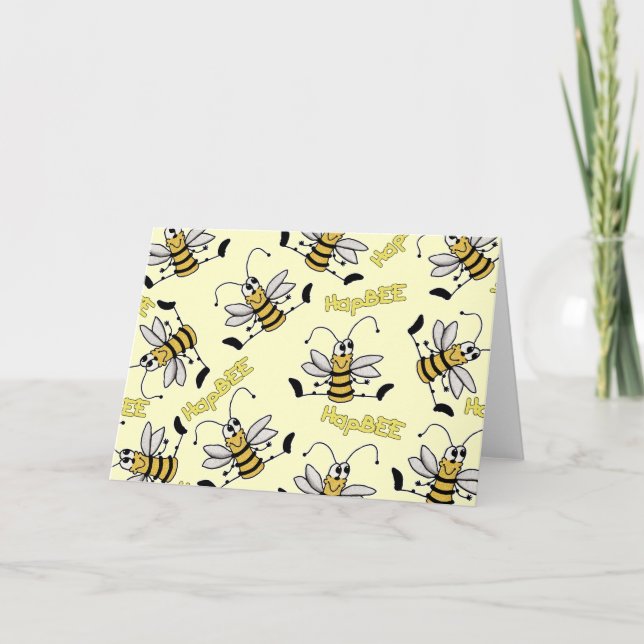 HapBEE Bienen-Collagen-Geburtstag Karte (Vorderseite)