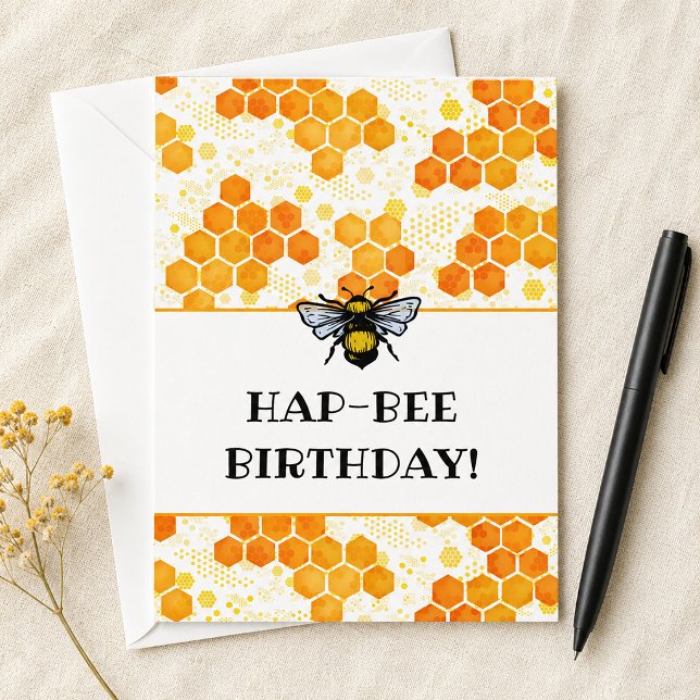 HapBEE Birthday Bumblebee Karte (HapBEE Birthday Bumblebee Card)