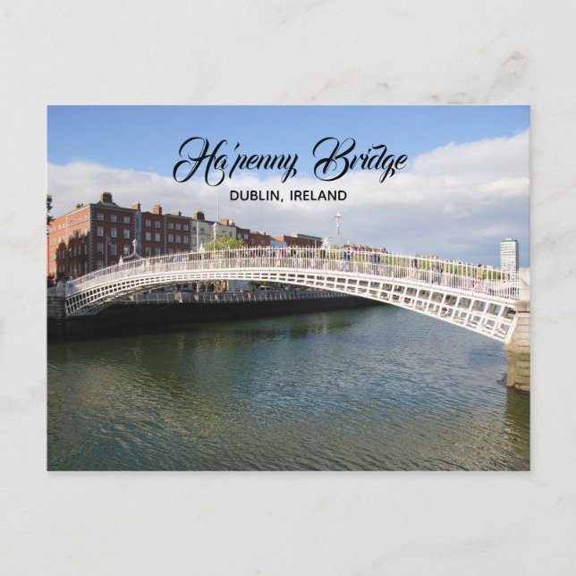 Ha'penny Bridge Dublin Ireland Postcard Postkarte (Vorderseite)