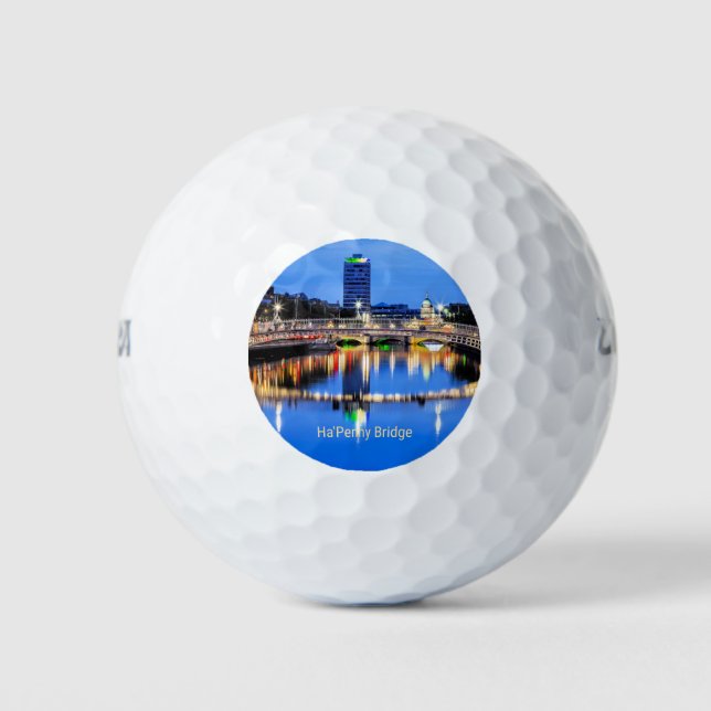 Ha'Penny Bridge, Dublin, Irland Golfball (Vorderseite)