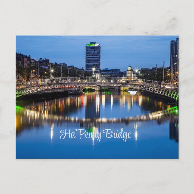Ha'Penny Bridge, Dublin, Irland Postkarte (Vorderseite)