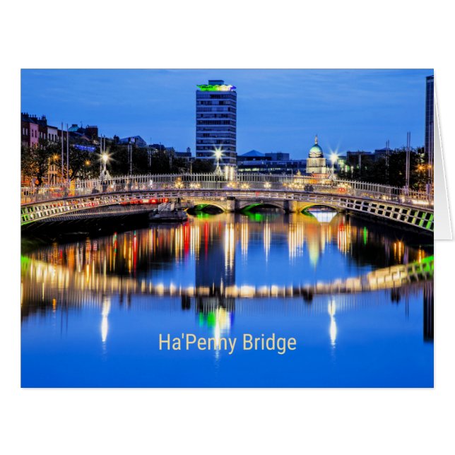Ha'Penny Bridge, Dublin, Irlande Carte postale (Devant horizontal)