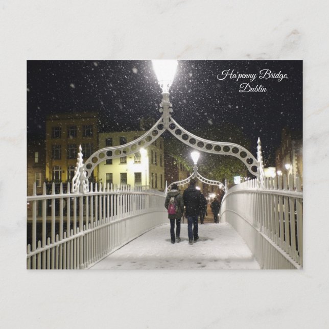Ha'penny Bridge Dublin Postkarte (Vorderseite)