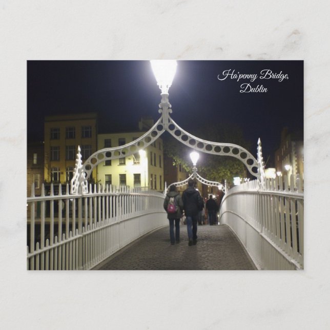 Ha'penny Bridge Dublin Postkarte (Vorderseite)