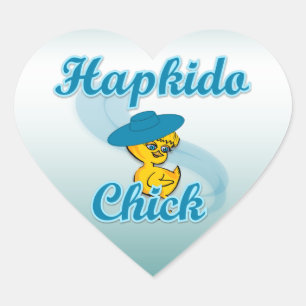 Hapkido Chick #3 Herz-Aufkleber