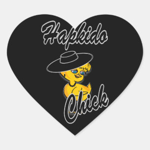 Hapkido Chick #4 Herz-Aufkleber