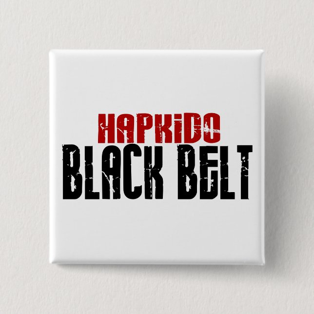 Hapkido schwarzer Gürtel Button (Vorderseite)
