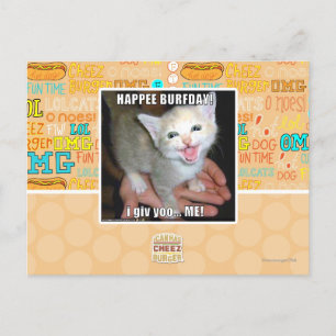 HAPPEE BURFDAY! POSTKARTE