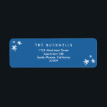 Happest Holidays Blue Christmas Address Label<br><div class="desc">Das glücklichste Weihnachtsanschrift-Label für Weihnachten in Blau ist für unsere "Happiest Holidays" Weihnachtskarten-Kollektion konzipiert. Diese sind in mehreren Farben erhältlich,  also Karo unsere Kollektionen für weitere verfügbare Ferienkarten!</div>