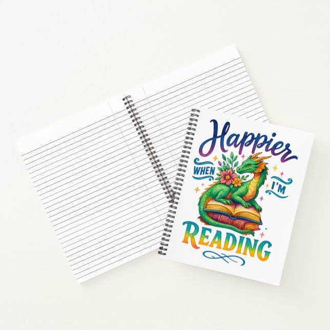 Happier, wenn ich lese notizbuch (Innenseite)