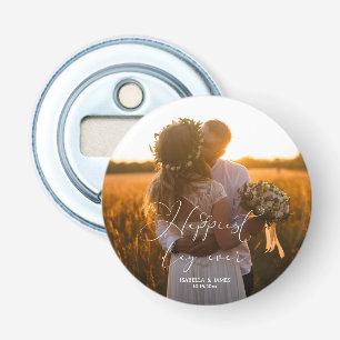 Happiest Day Elegante Kalligrafie Hochzeitsszenari Flaschenöffner
