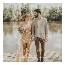 Happiest Day Elegante Kalligrafie Hochzeitsszenari