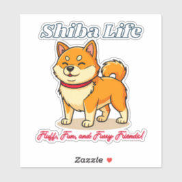 Happiest Shiba Inu Dog Aufkleber