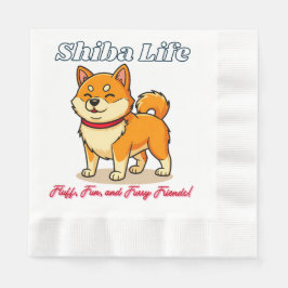 Happiest Shiba Inu Dog Serviette