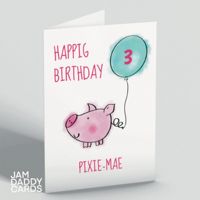 HapPIG Geburtstag individuell anpassbarer Geburtst Karte (Von Creator hochgeladen)