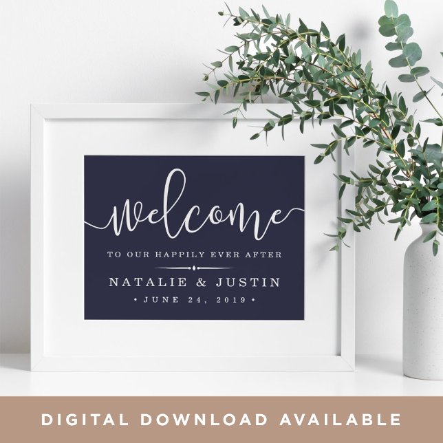 Happil Ever After Wedding Welcome Sign Poster (Von Creator hochgeladen)