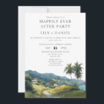 Happily Ever After Caribbean Photo Wedding Einladung<br><div class="desc">This elegant happily ever after party watercolor tropical Caribbean elopement wedding invitation can be personalized with your information in chic typography and special photo on the reverse. Designed by Thisisnotme©</div>