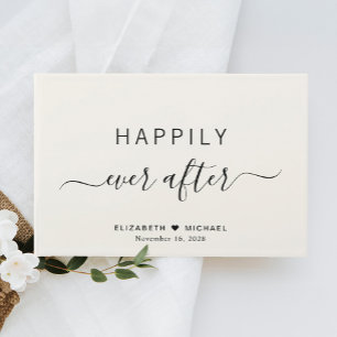 Happily Ever After Cream Hochzeit Gästebuch