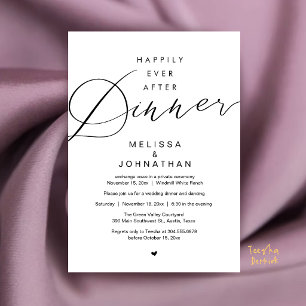Happily Ever After Dinner Hochzeits-Elopement-Part Einladung