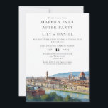 Happily Ever After Florence Italy Wedding Einladung<br><div class="desc">This elegant happily ever after party watercolor Florence elopement wedding invitation can be personalized with your information in chic typography. Designed by Thisisnotme©</div>