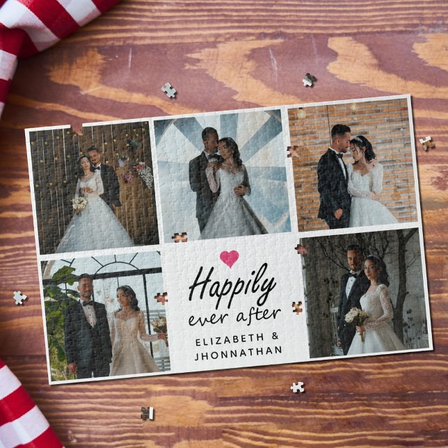 Happily Ever After Heart Wedding Photo Collage  (Von Creator hochgeladen)